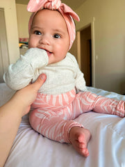 Pink Pampas Leaves Leggings