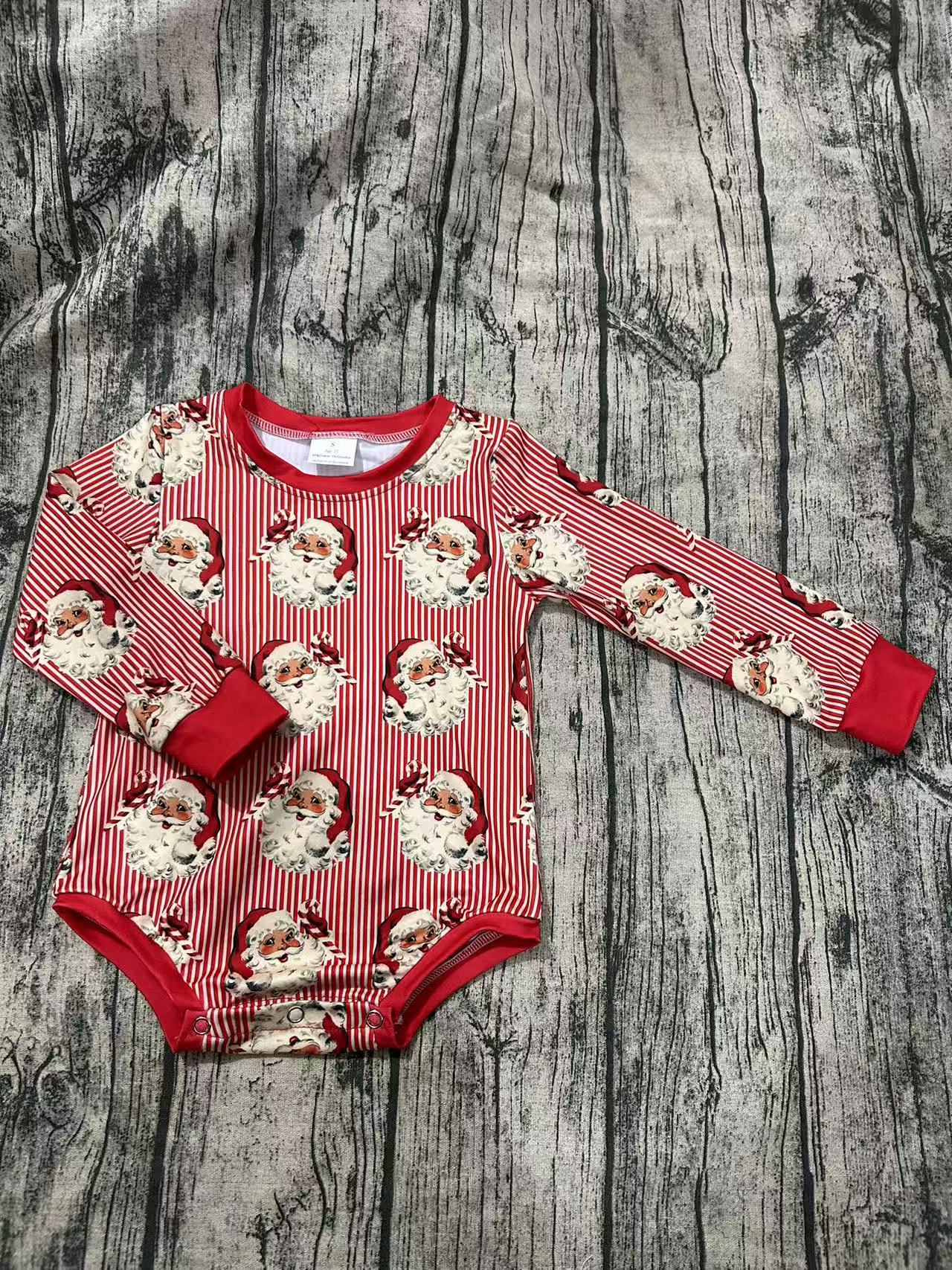 Santa Stripe Long Sleeve Leo