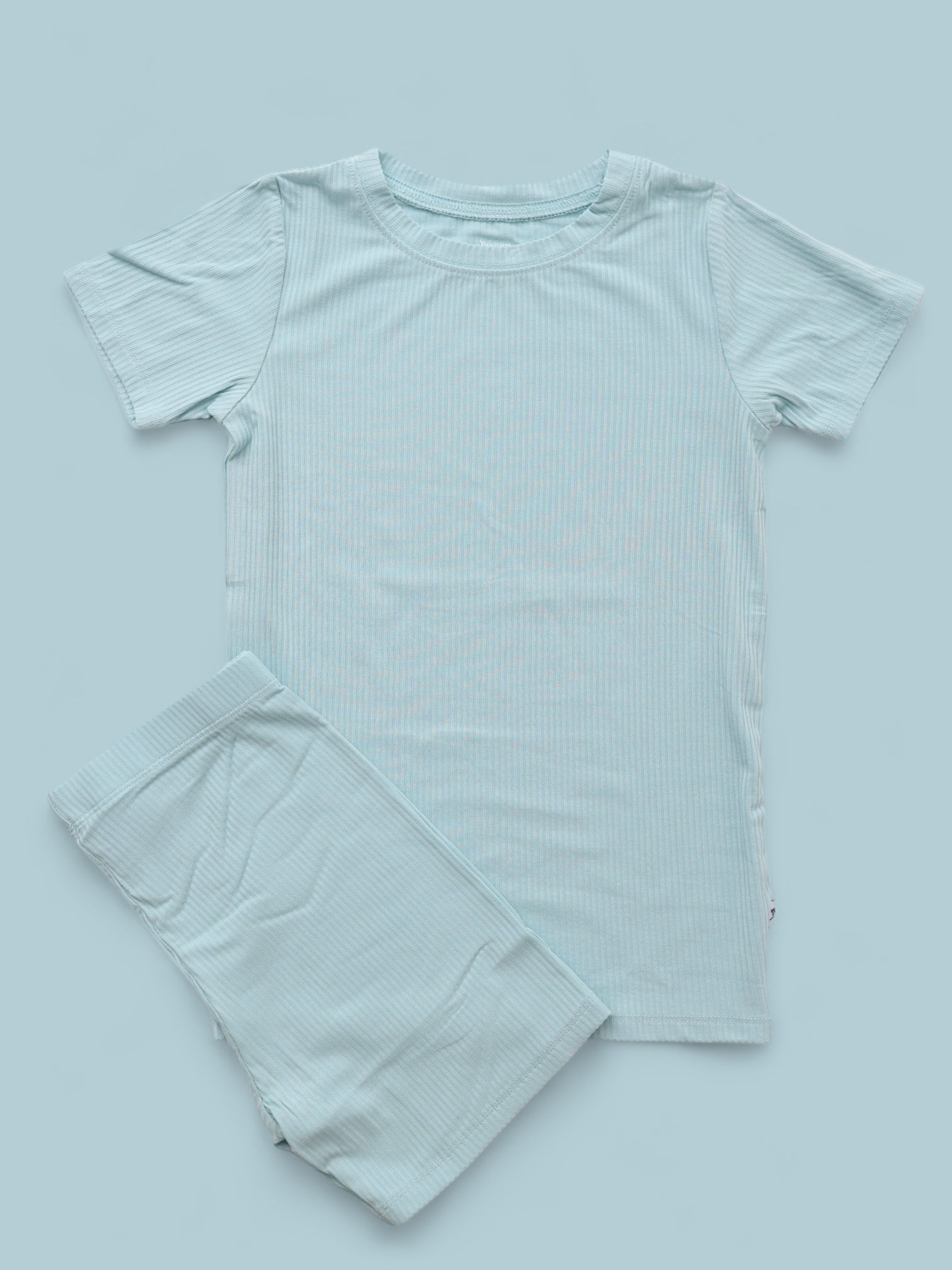 Hazy Blue Rib Dream Short Set