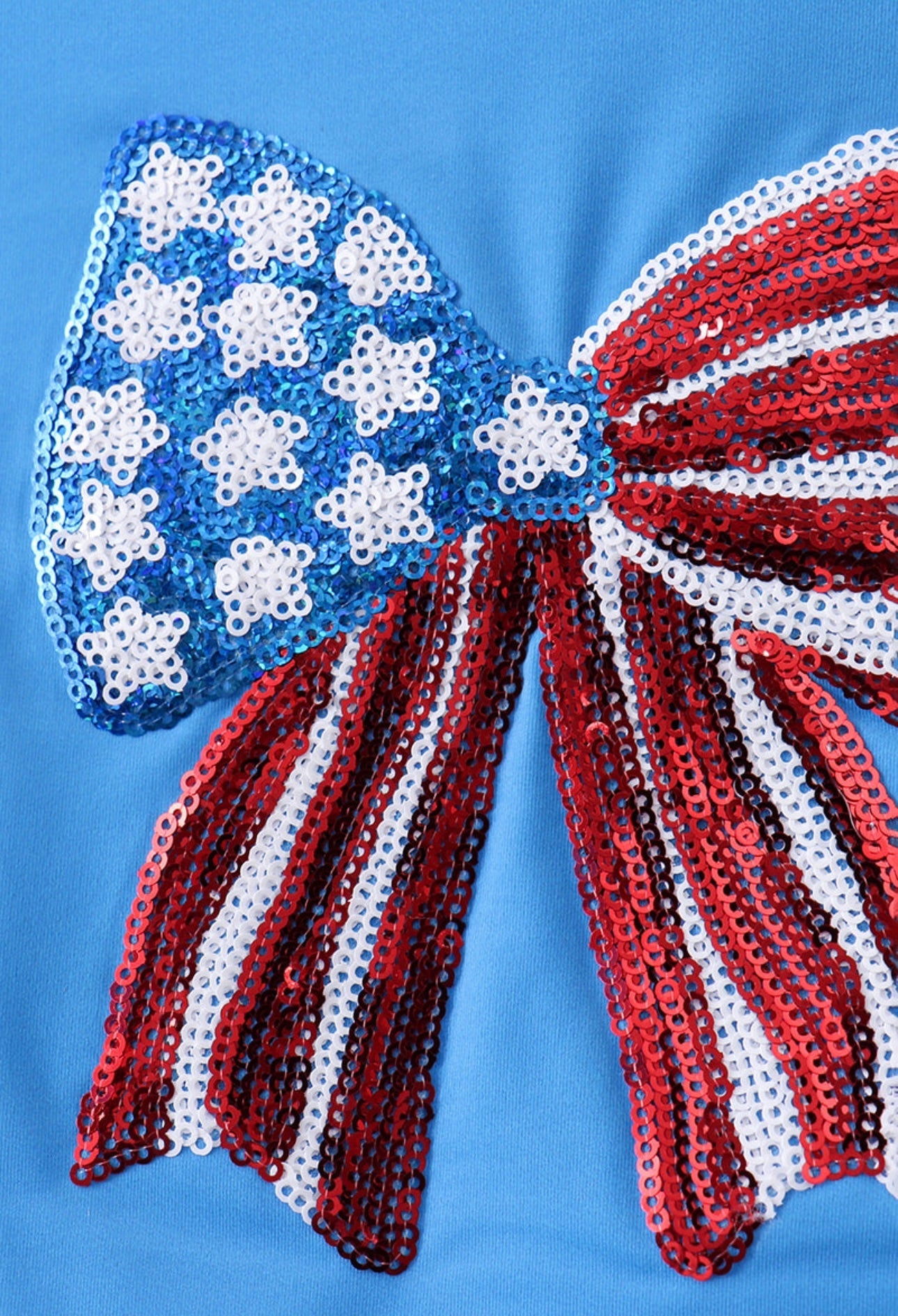 Sequin Bow Rash Guard Swimsuit