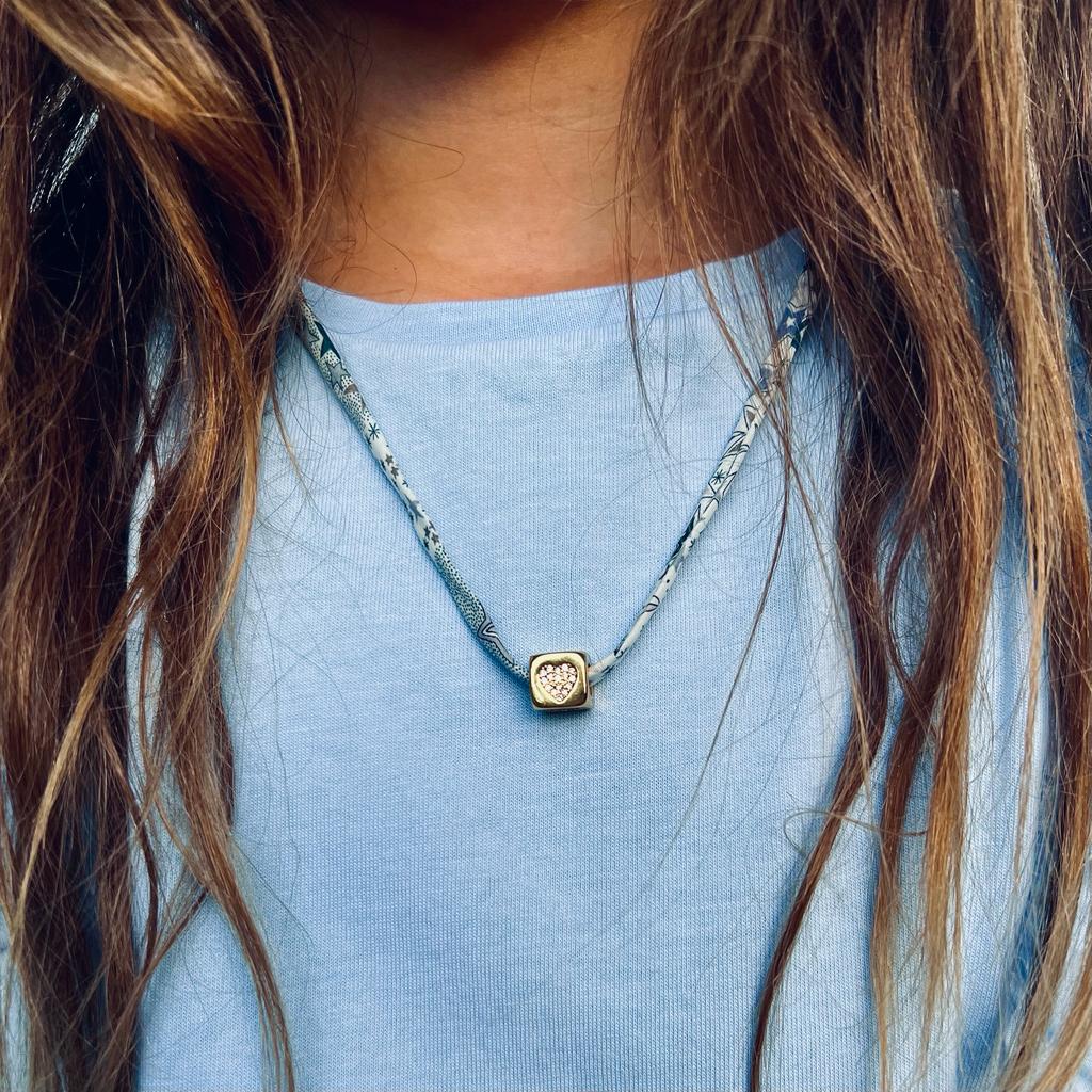 Kids Liberty Gold Heart Charm Necklace