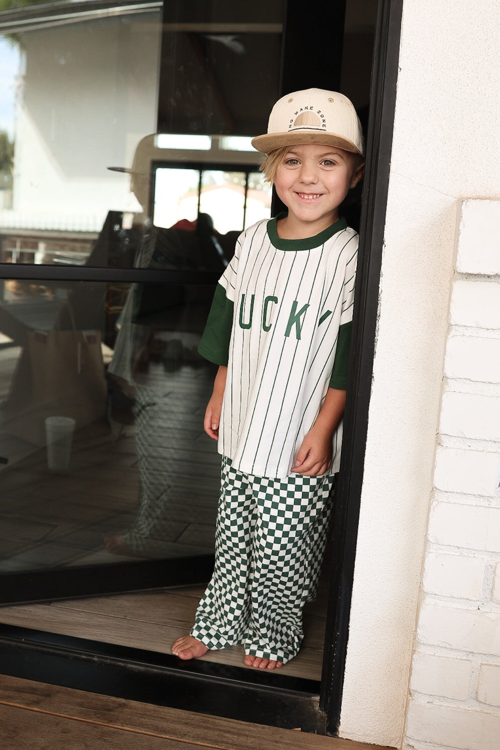 T-shirt & Pant Set | Lucky Micro Check