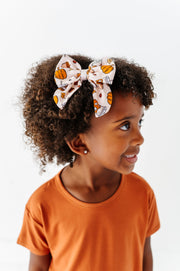 Pumpkin Spice Mini Clip Bow(est Ship Time 2-3 Weeks)