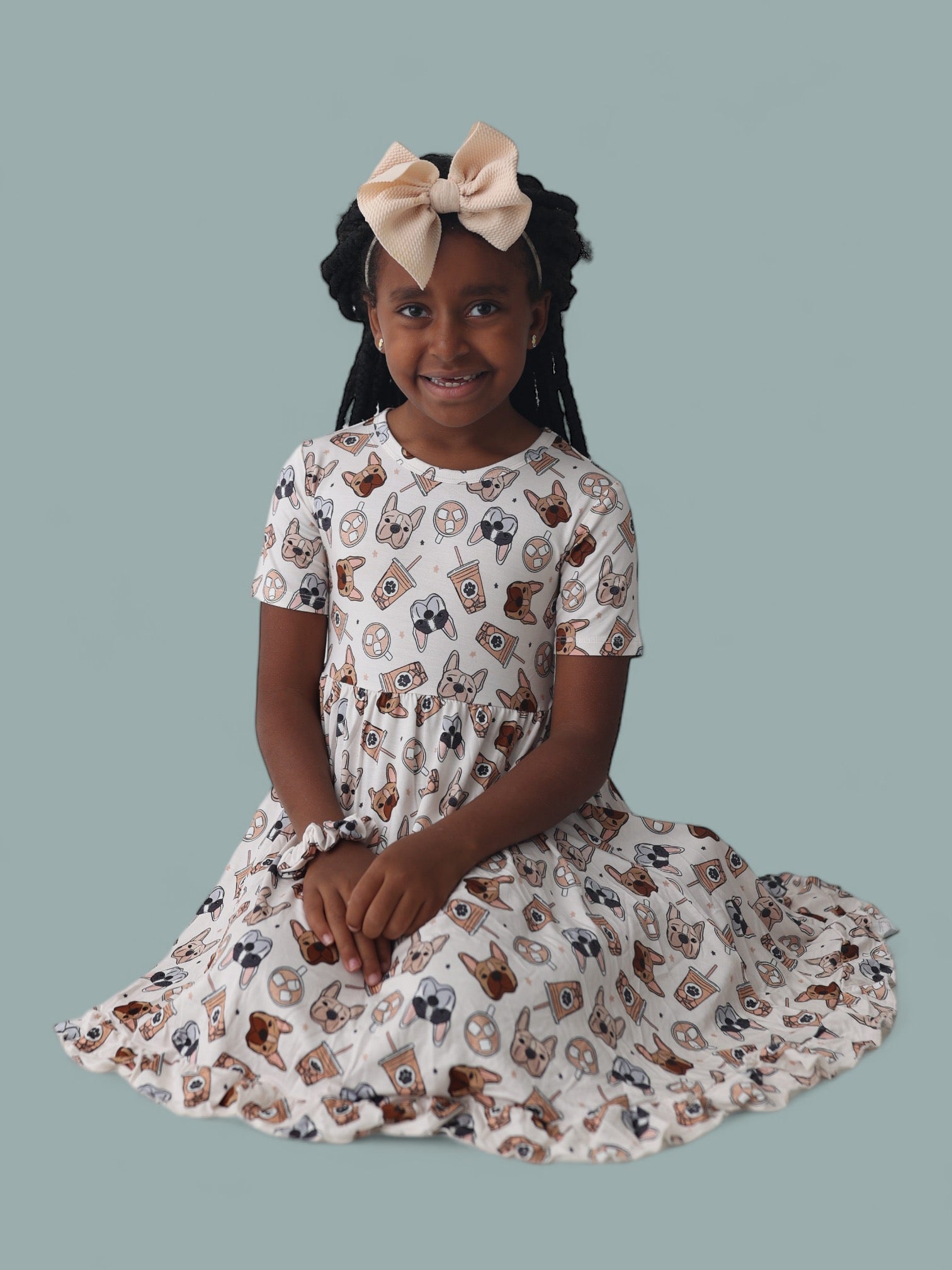 Exclusive Pup Cups Dream Ruffle Dress