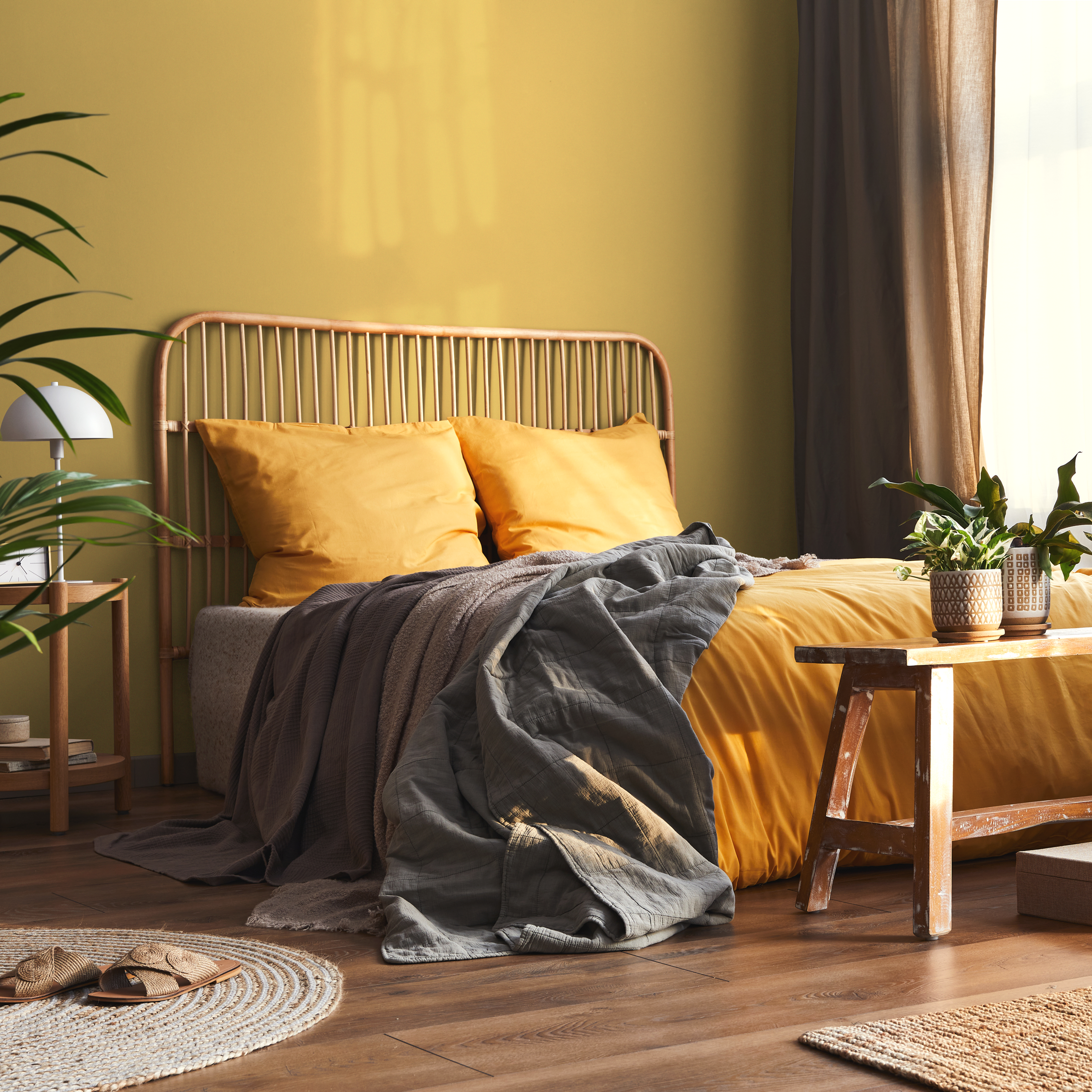 Solid Color Wallpaper With A Minimalist Look In Light Yellow - D457