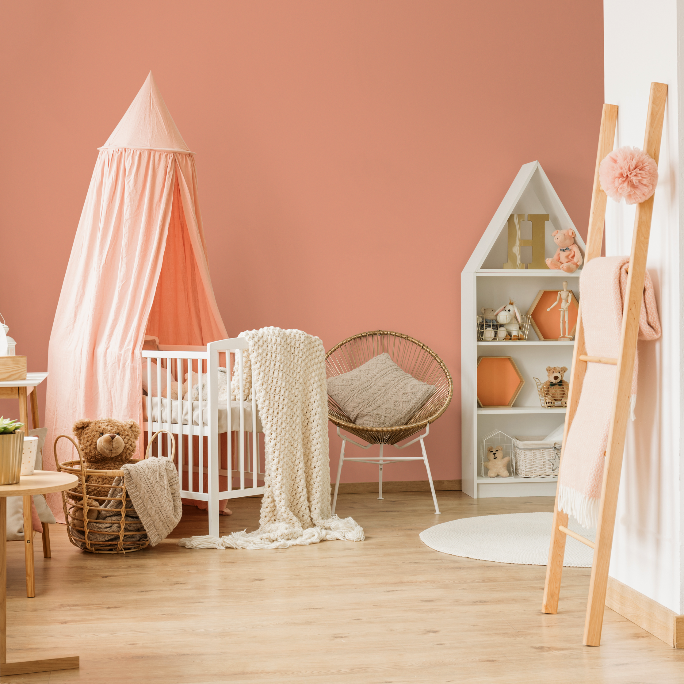 Solid Color Wallpaper In A Dusty Tumbleweed Pink - D461