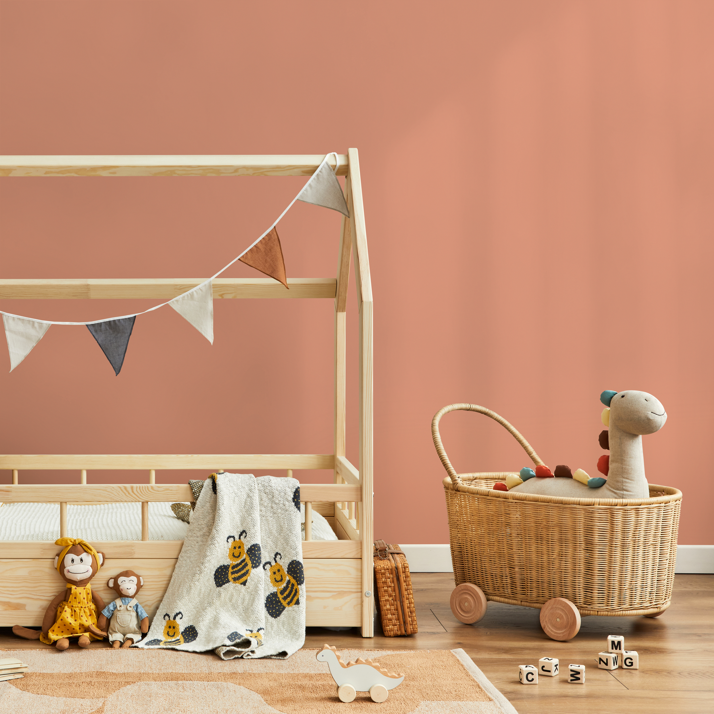 Solid Color Wallpaper In A Dusty Tumbleweed Pink - D461