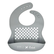 Checked Out Bib - Gray
