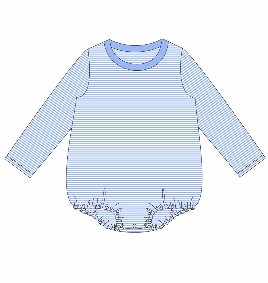 Knit Stripe Long Sleeve T-shirt Bubble