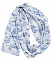 Blue Toile Ring Sling Carrier