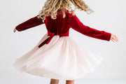 Red Velvet Tulle Dress