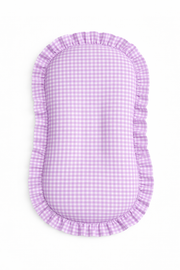 Purple Gingham Ruffle Baby Lounger Cover