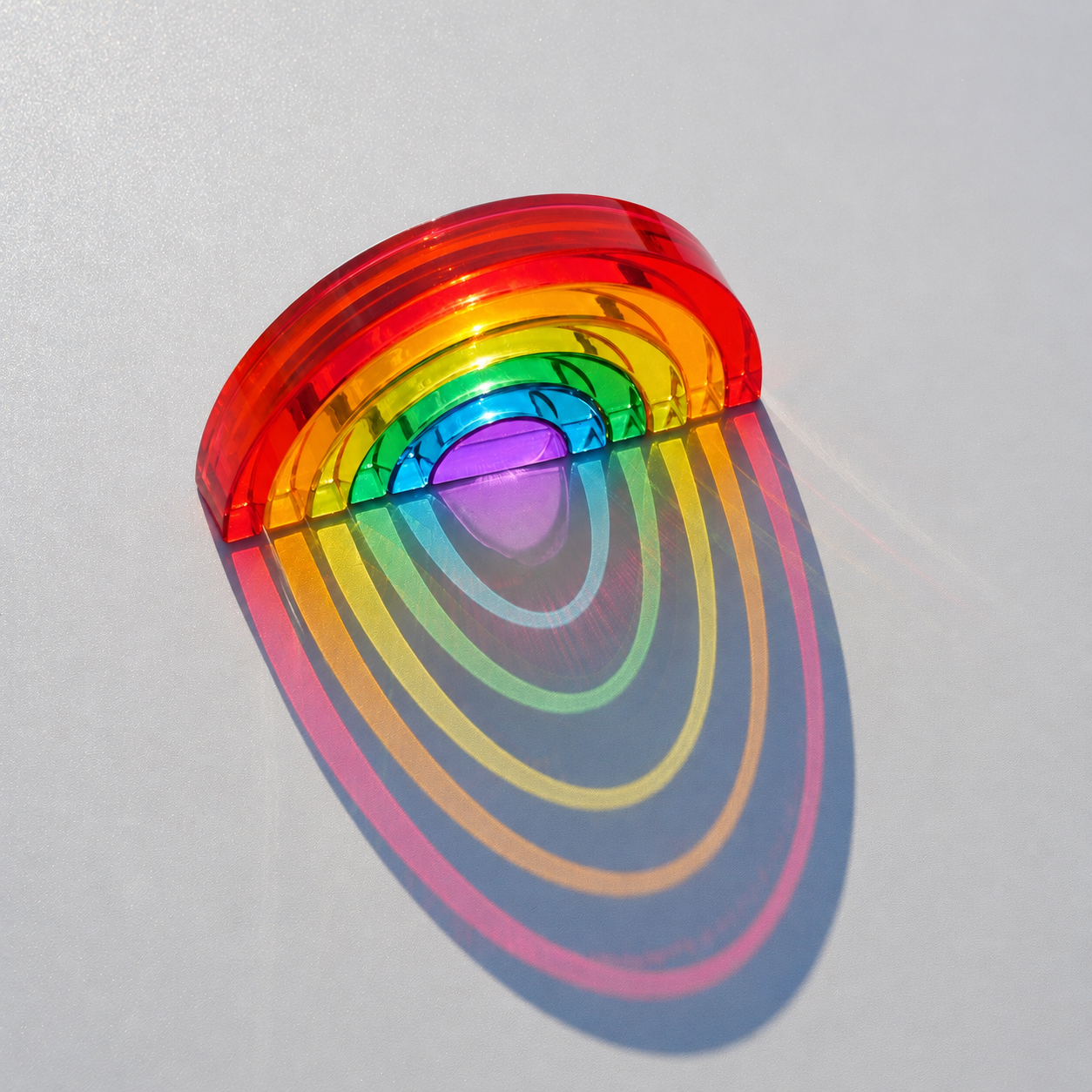 6-piece Small Crystal Clear Rainbow Lucite Blocks – High Transparency Acrylic