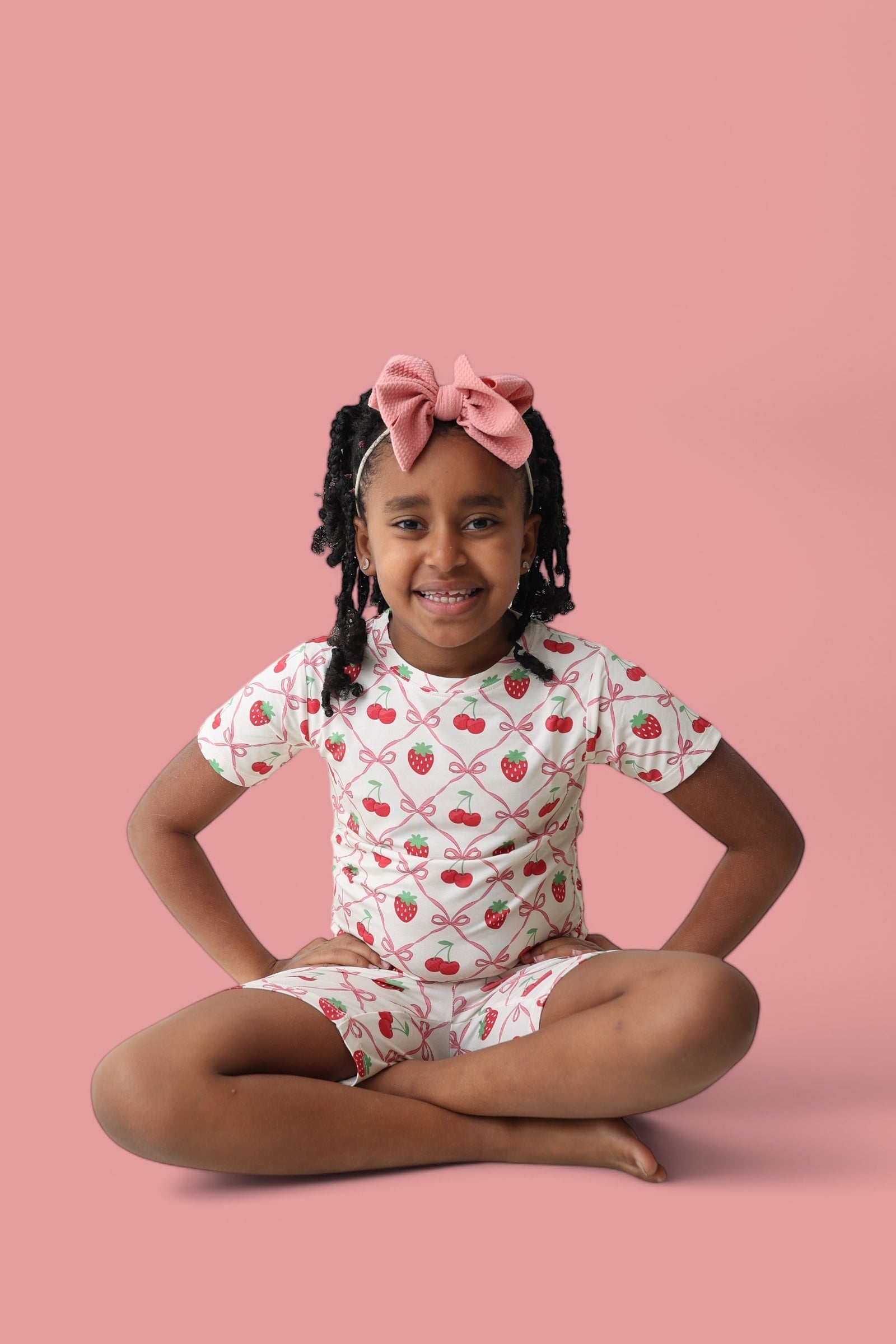 Cherry Bow Berry Dream Short Set