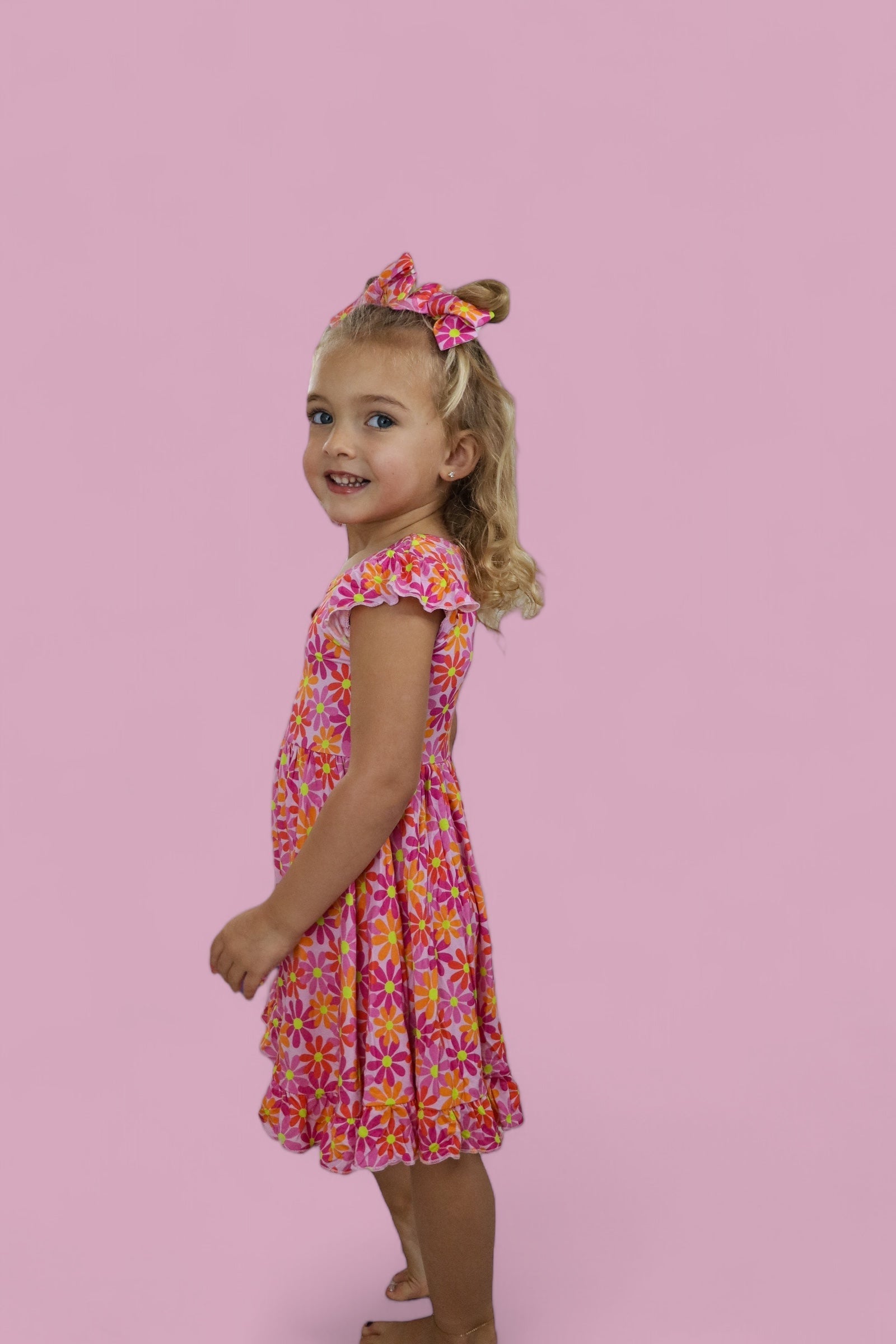 Petal Power Dream Cap Sleeve Ruffle Dress