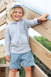 Kid's Breezy Bamboo Hoodie Smoke