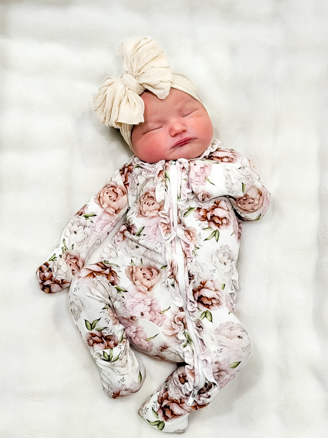 Floral Dreams | Convertible Ruffle Bamboo Zip Romper