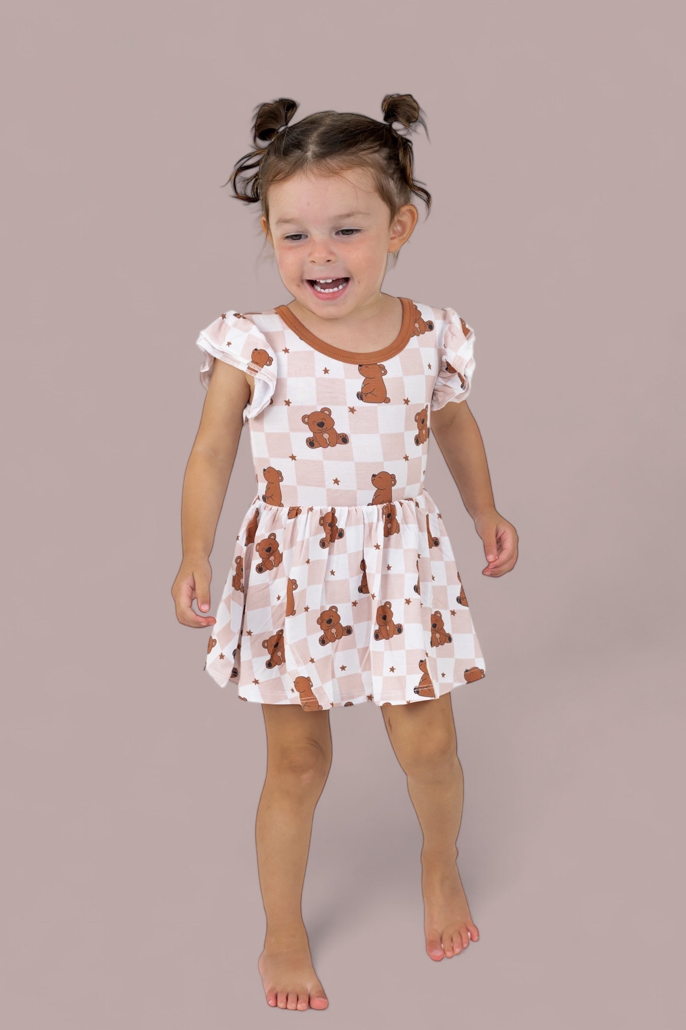 Cozy Bear Dream Cap Sleeve Bodysuit Dress