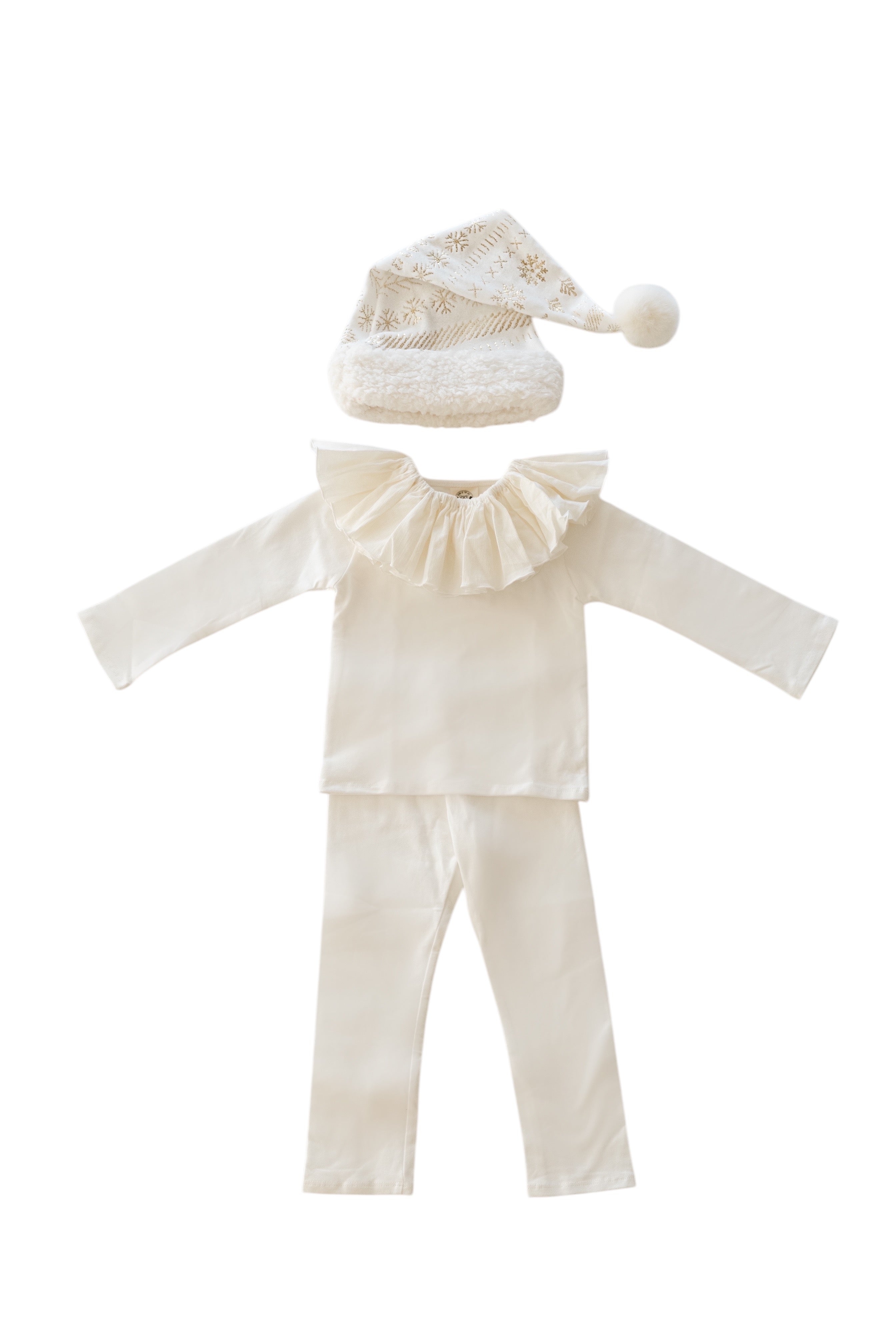 White Holiday Elf Pajama Costume