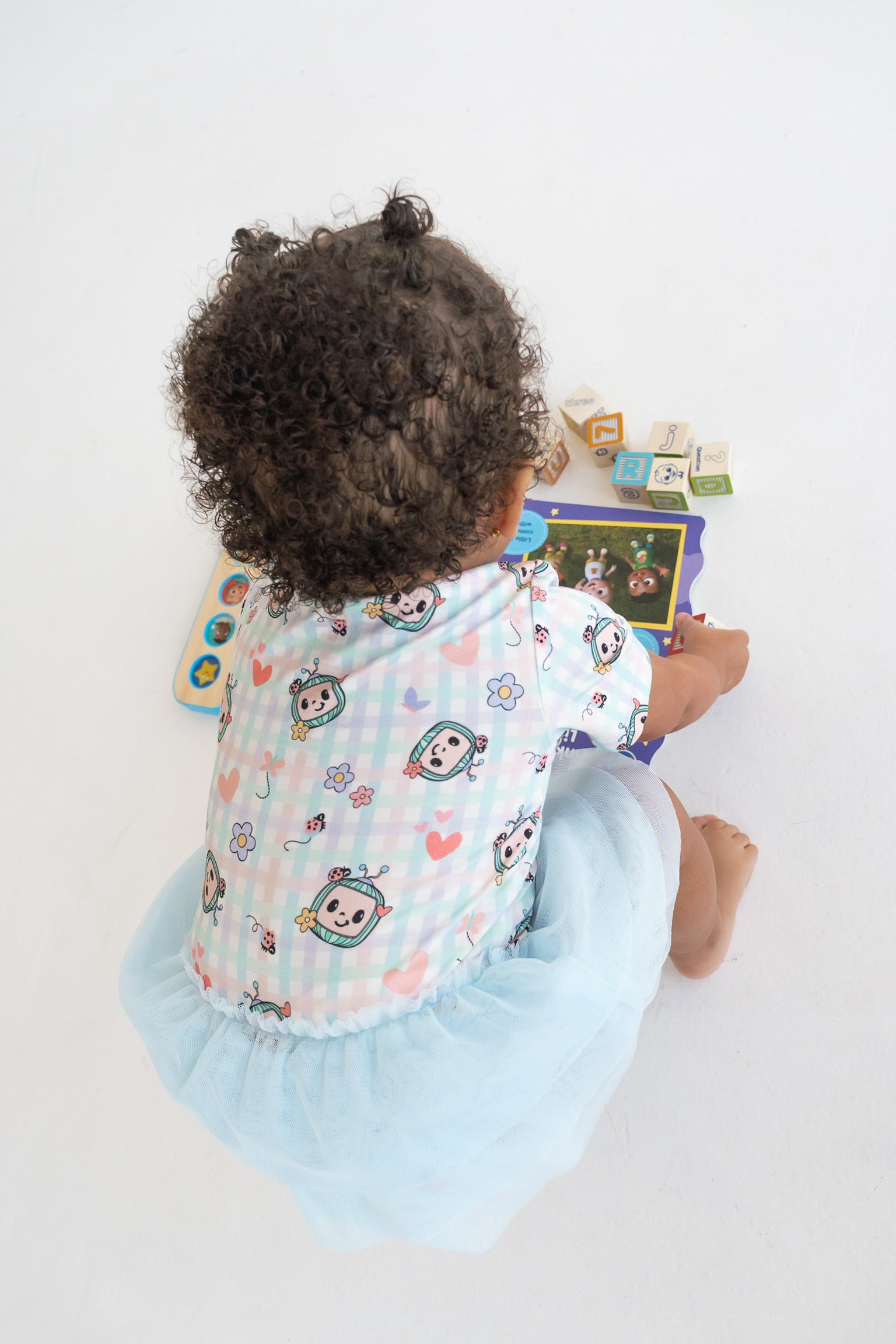 Cocomelon X Dream Big Little Co Springtime Melon Dream Tutu Short Sleeve Bodysuit Dress