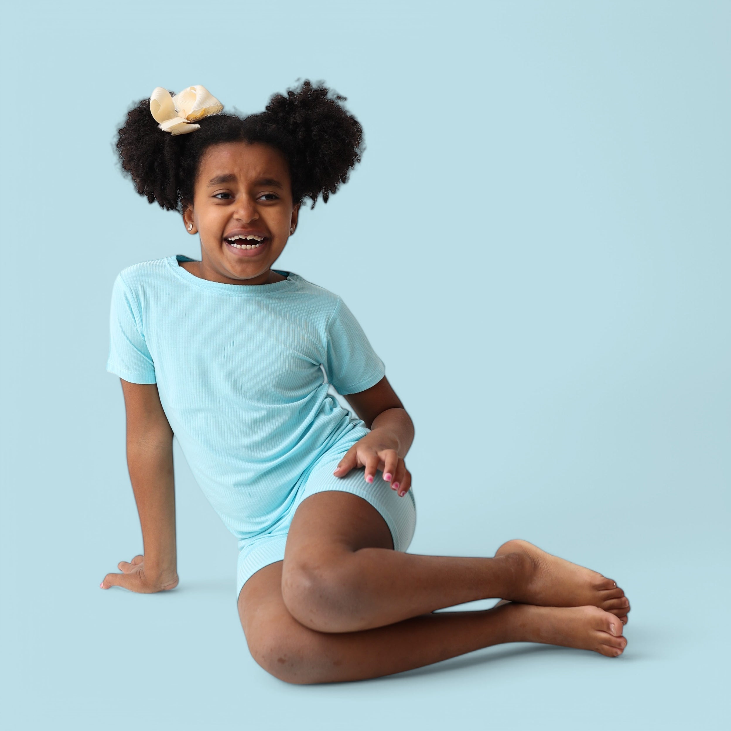 Capri Blue Rib Dream Short Set