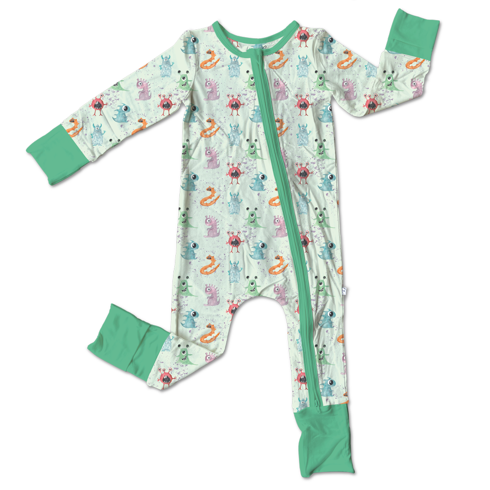 Dallas Monsters Bamboo Convertible Footie (pre-order)