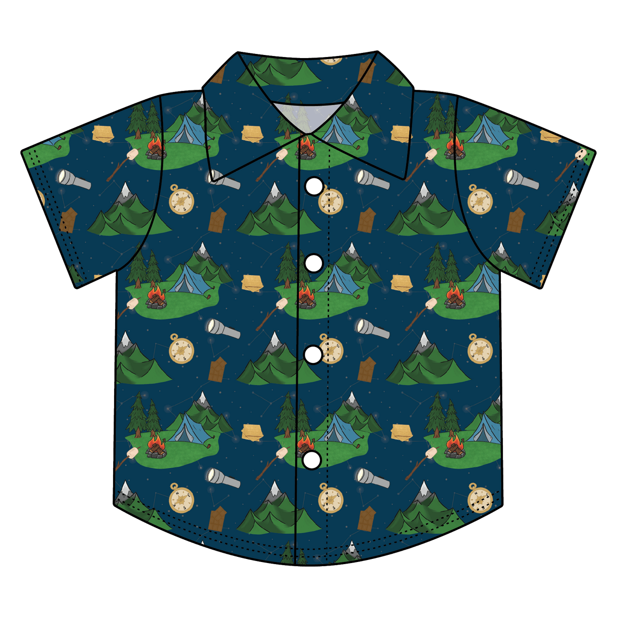Dane Bamboo Button Down Tee (pre-order)