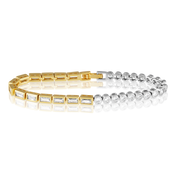 Adrian Two-tone Bezel Tennis Bracelet
