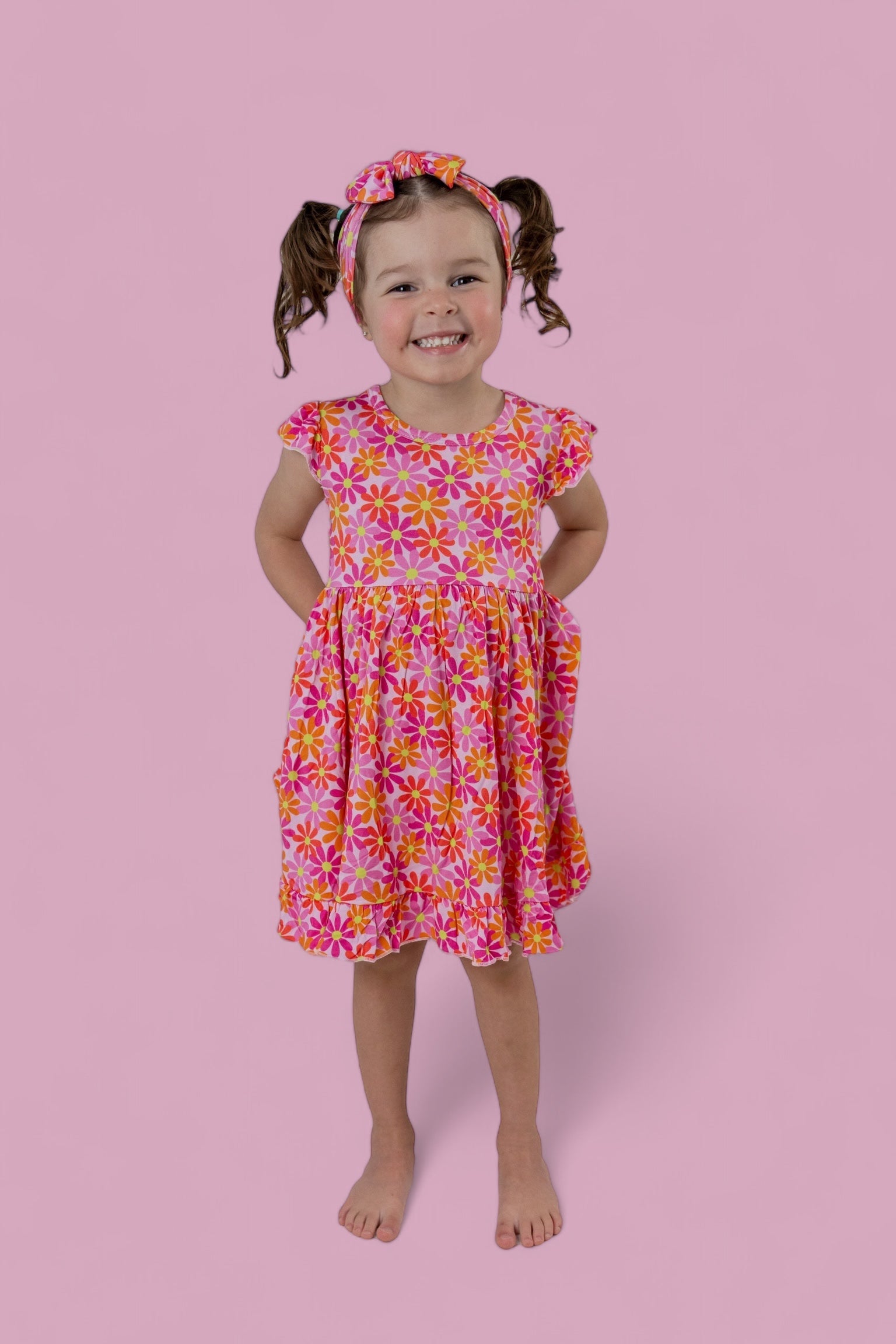 Petal Power Dream Cap Sleeve Ruffle Dress