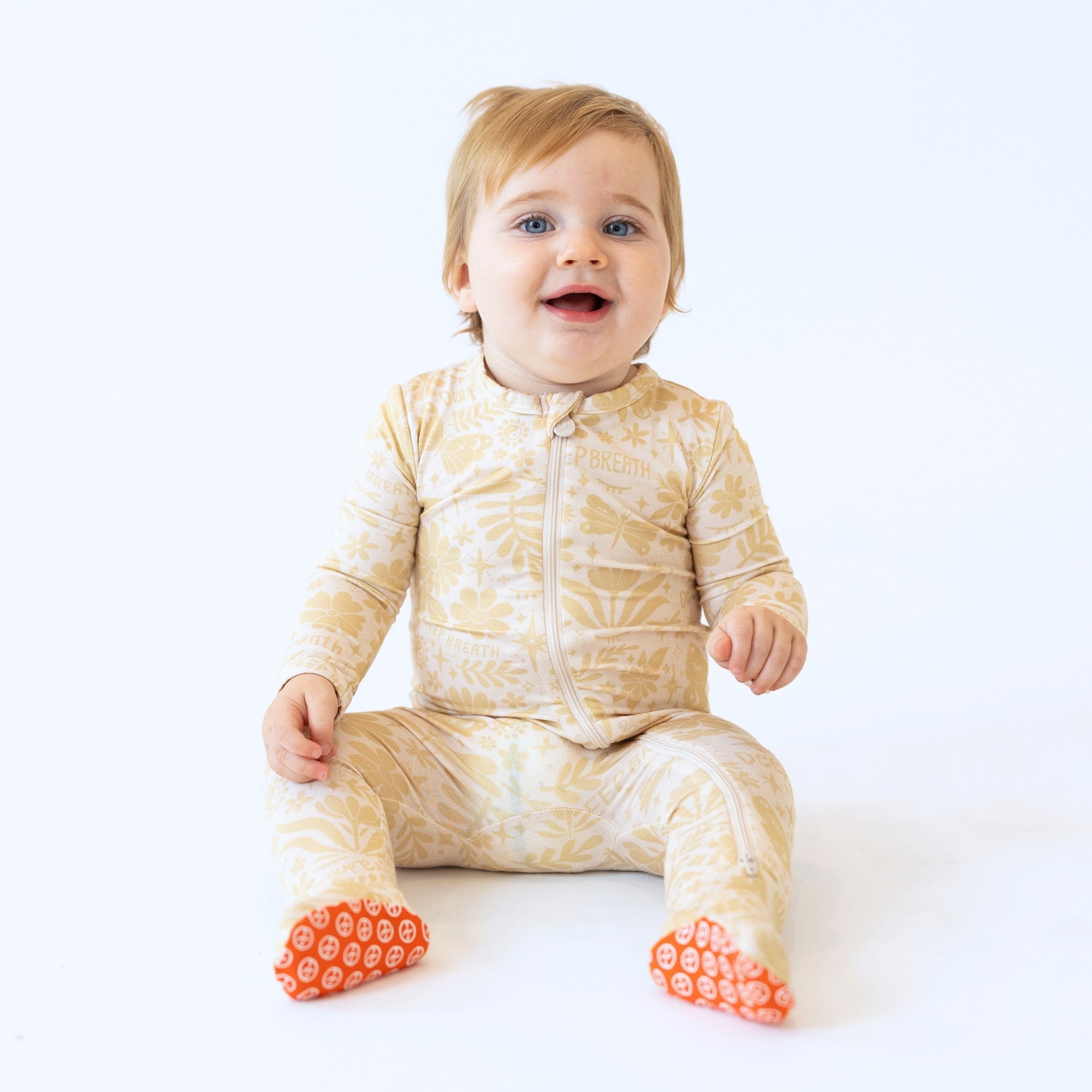 The Second-skin Footie | Om Baby (beige) | "deep Breath"