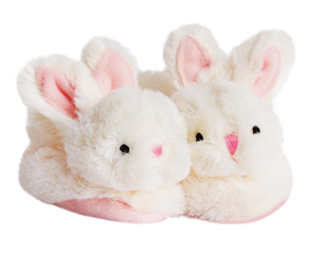 Pink Bunny Booties With Rattle