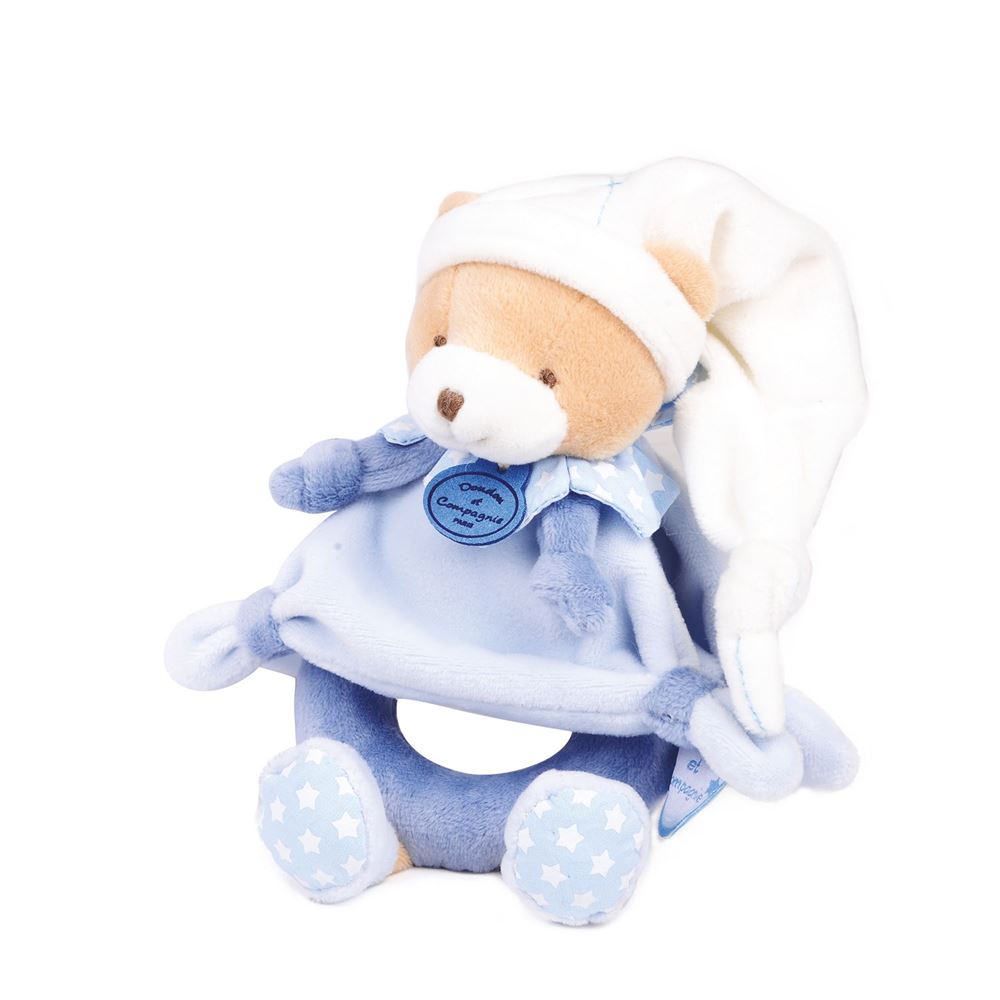 Blue Bear Baby Rattle