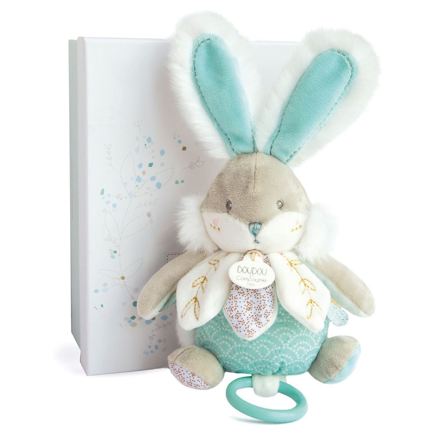 Sugar Bunny Sea Green Musical Pull Toy