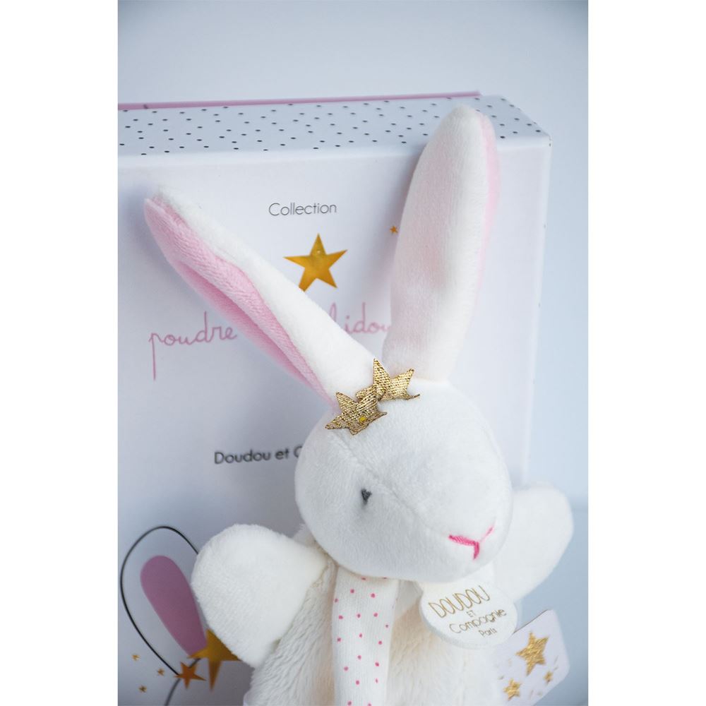 Star Pink Bunny Plush Pacifier Holder