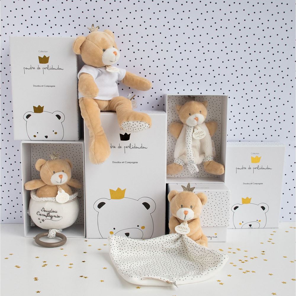 Little King Bear Plush With Doudou Baby Blanket