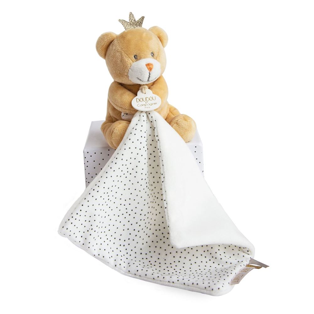 Little King Bear Plush With Doudou Baby Blanket