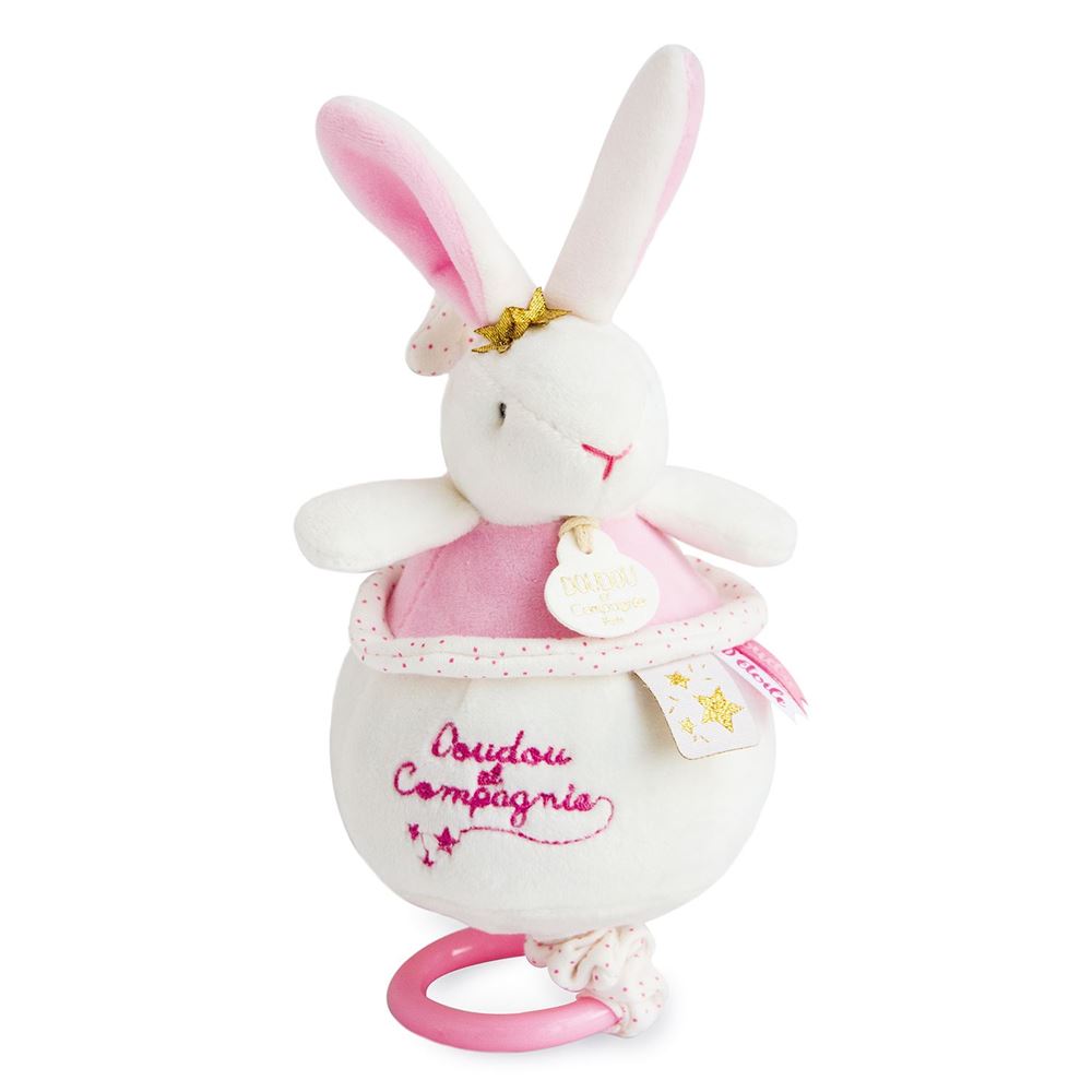 Star Pink Bunny Musical Pull Toy