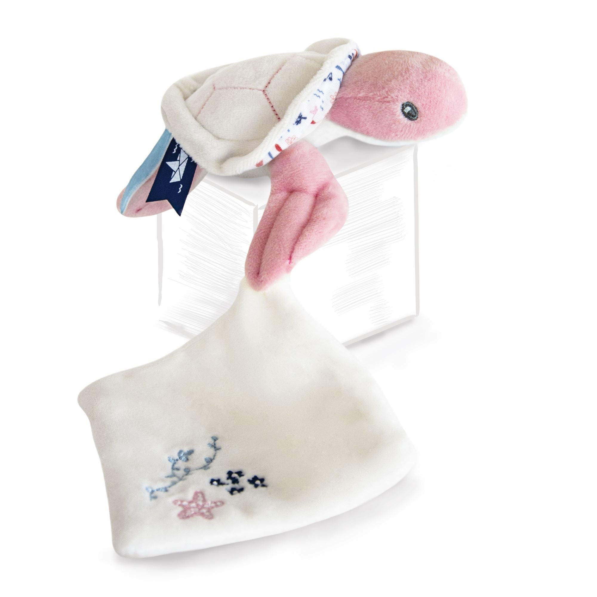 Under The Sea: Pink Turtle Plush With Doudou Blanket