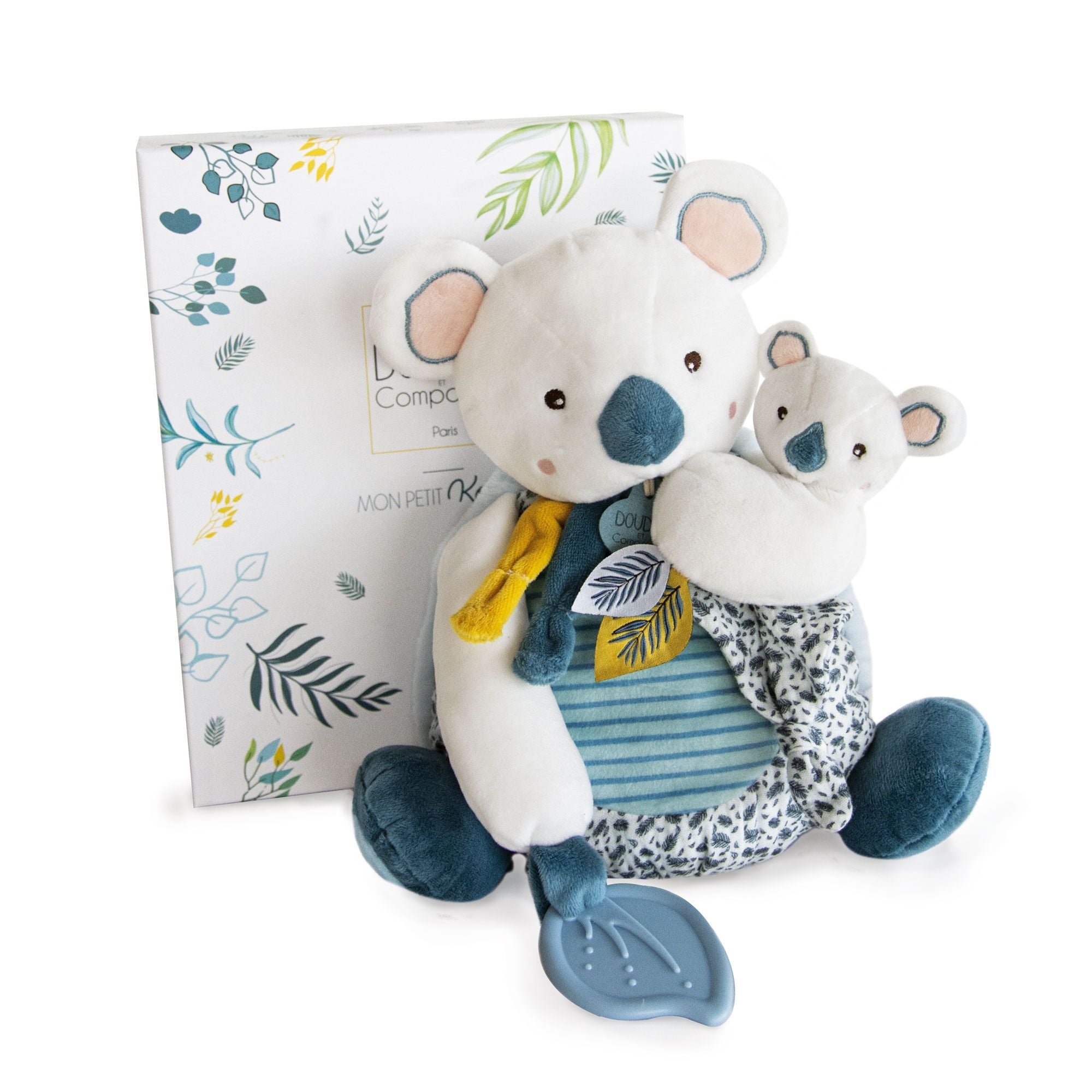 Yoka The Koala Plush Mama With Baby And Teething Ring