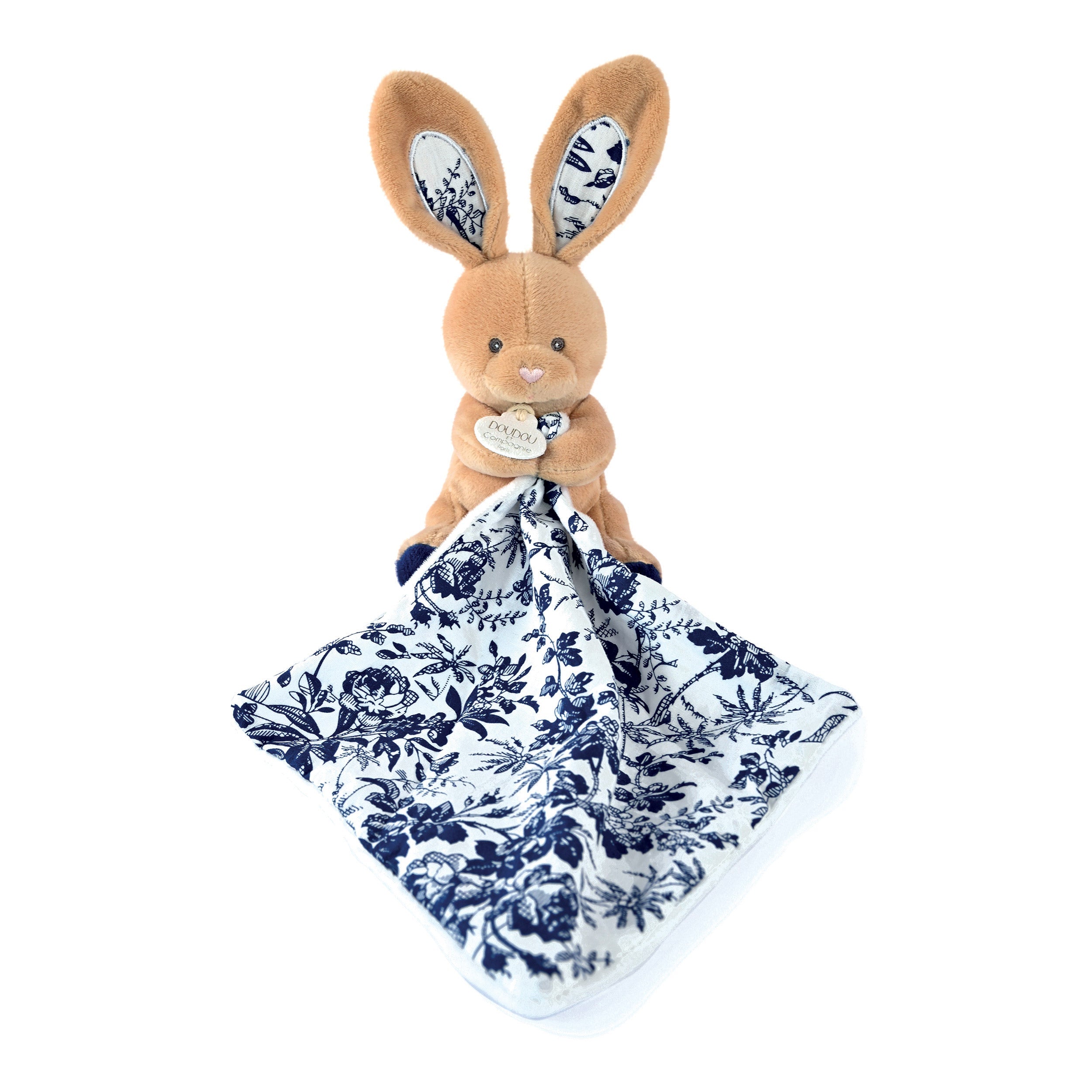 Boh'aime Navy Blue Bunny Puppet With Doudou