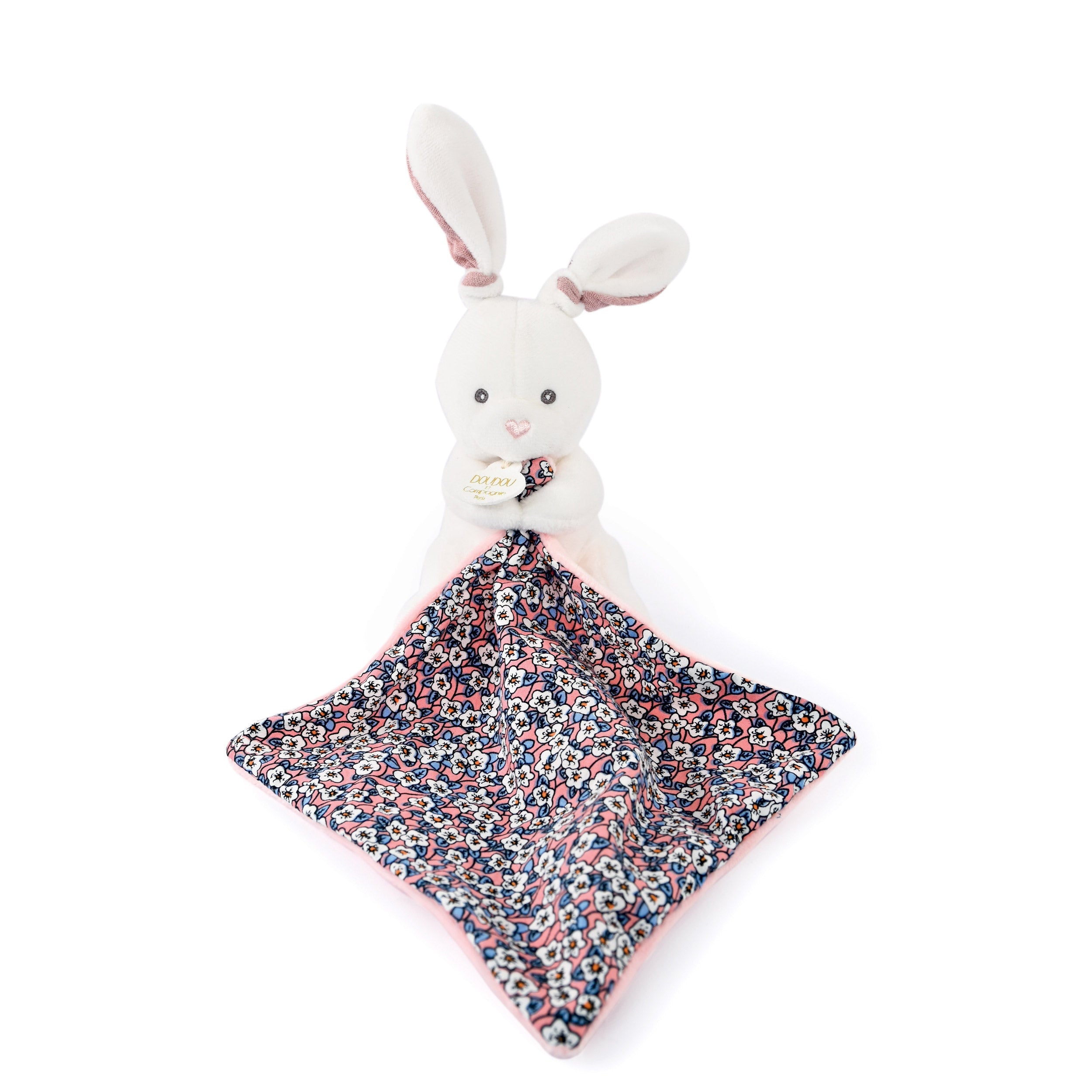 Boh'aime Pink Bunny Puppet With Doudou