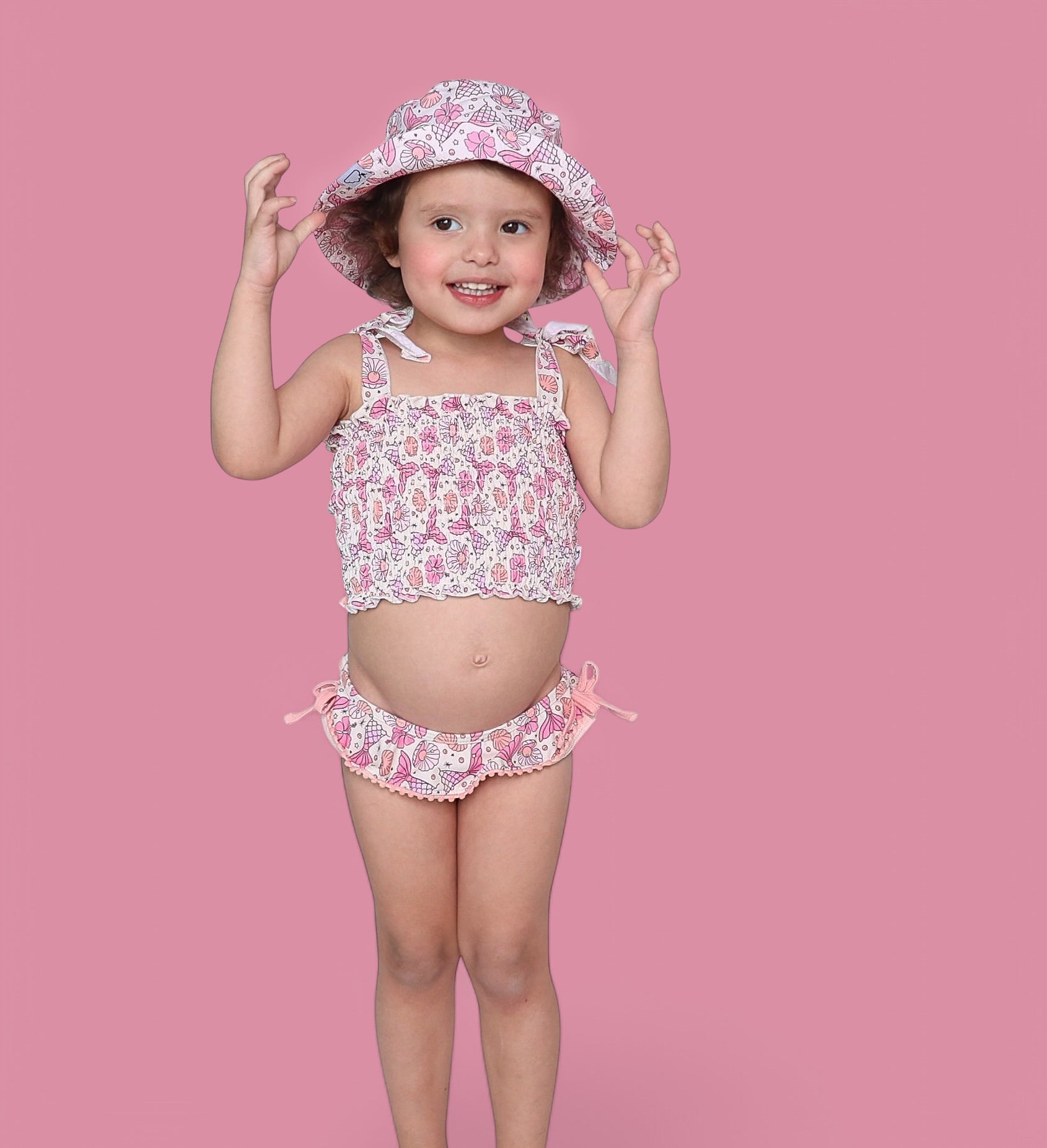 Magical Mermaid Dream Smocked Tankini Two Piece Swim Suit