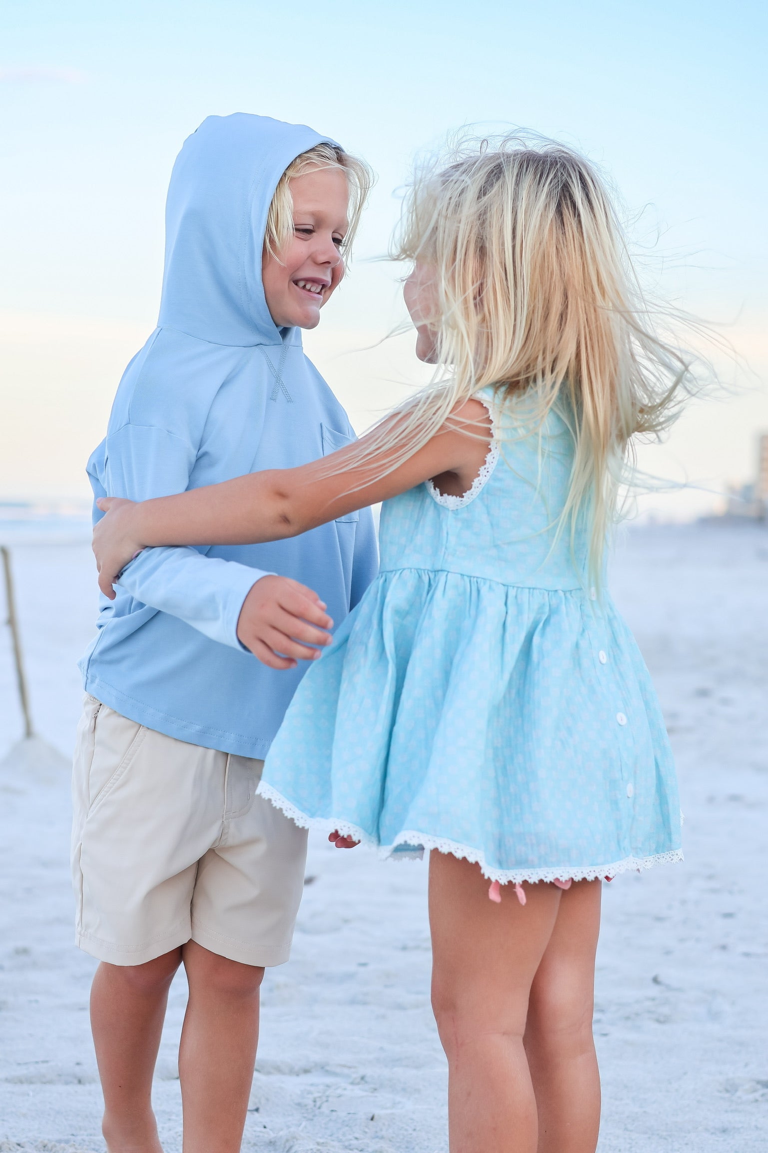Kid's Breezy Bamboo Hoodie Sky Blue