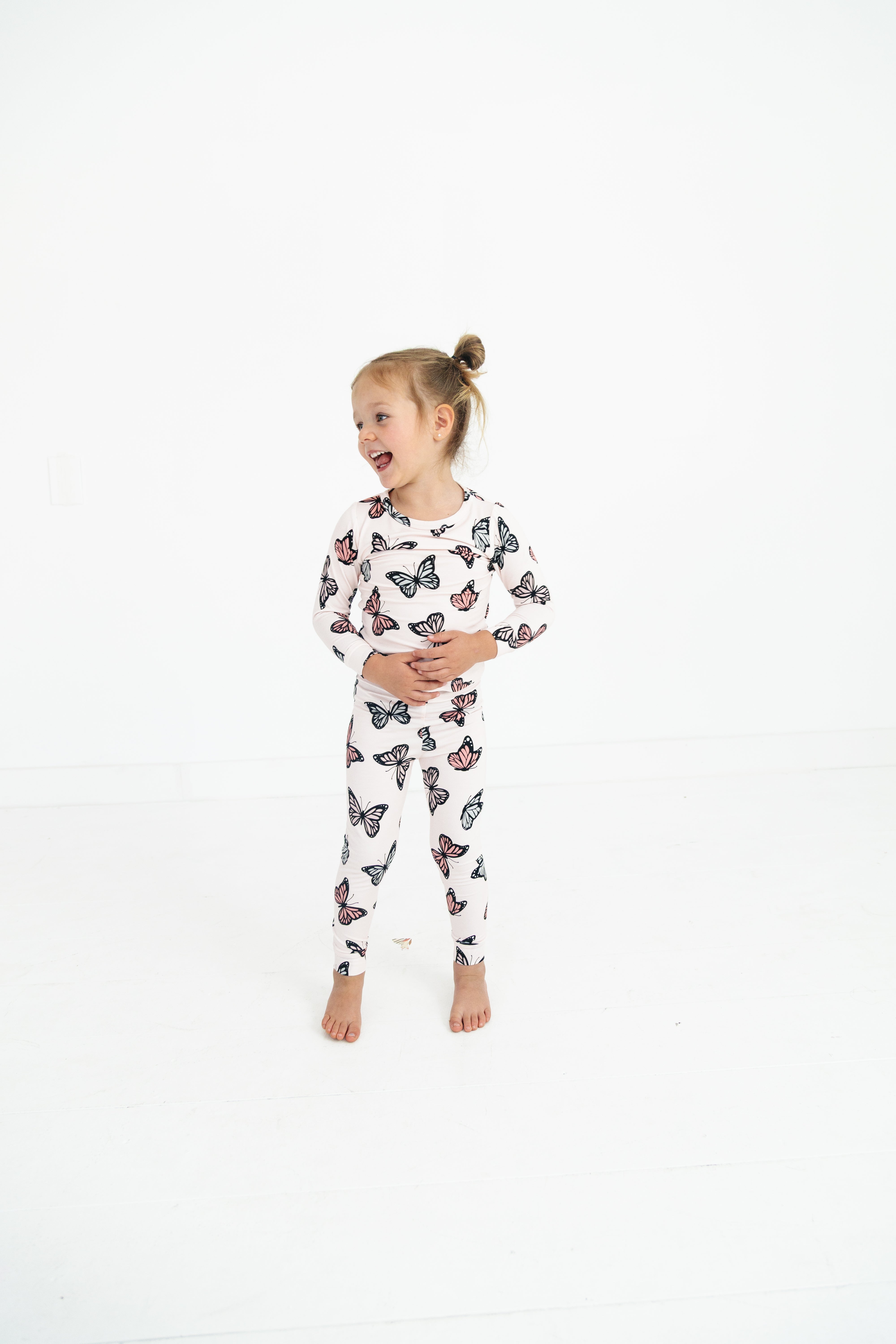 Butterfly Two Piece Bamboo Pajama Set