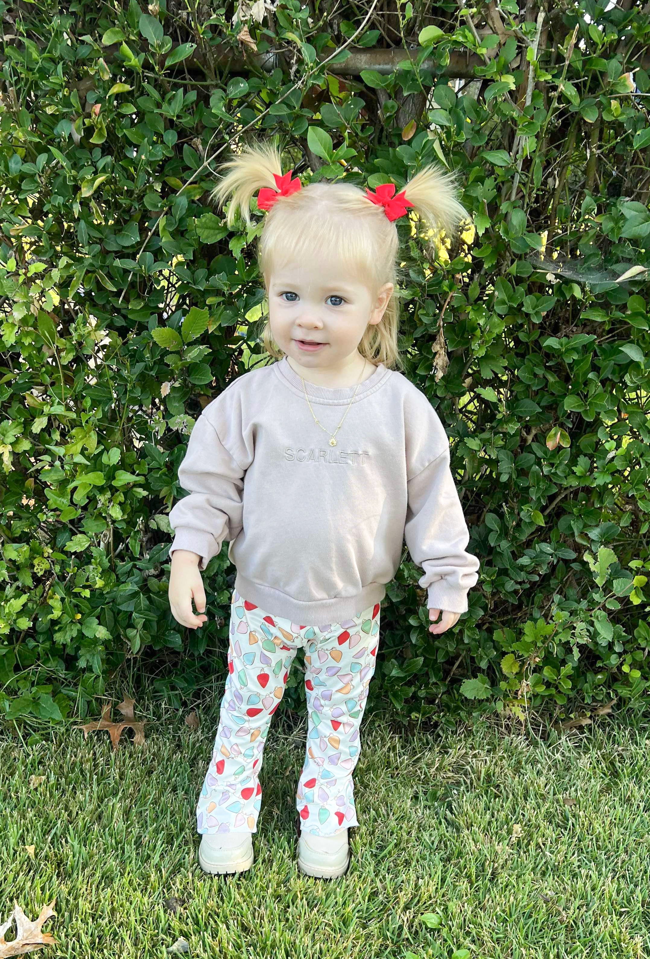 Merry & Bright Christmas Lights Bell Bottom Outfit