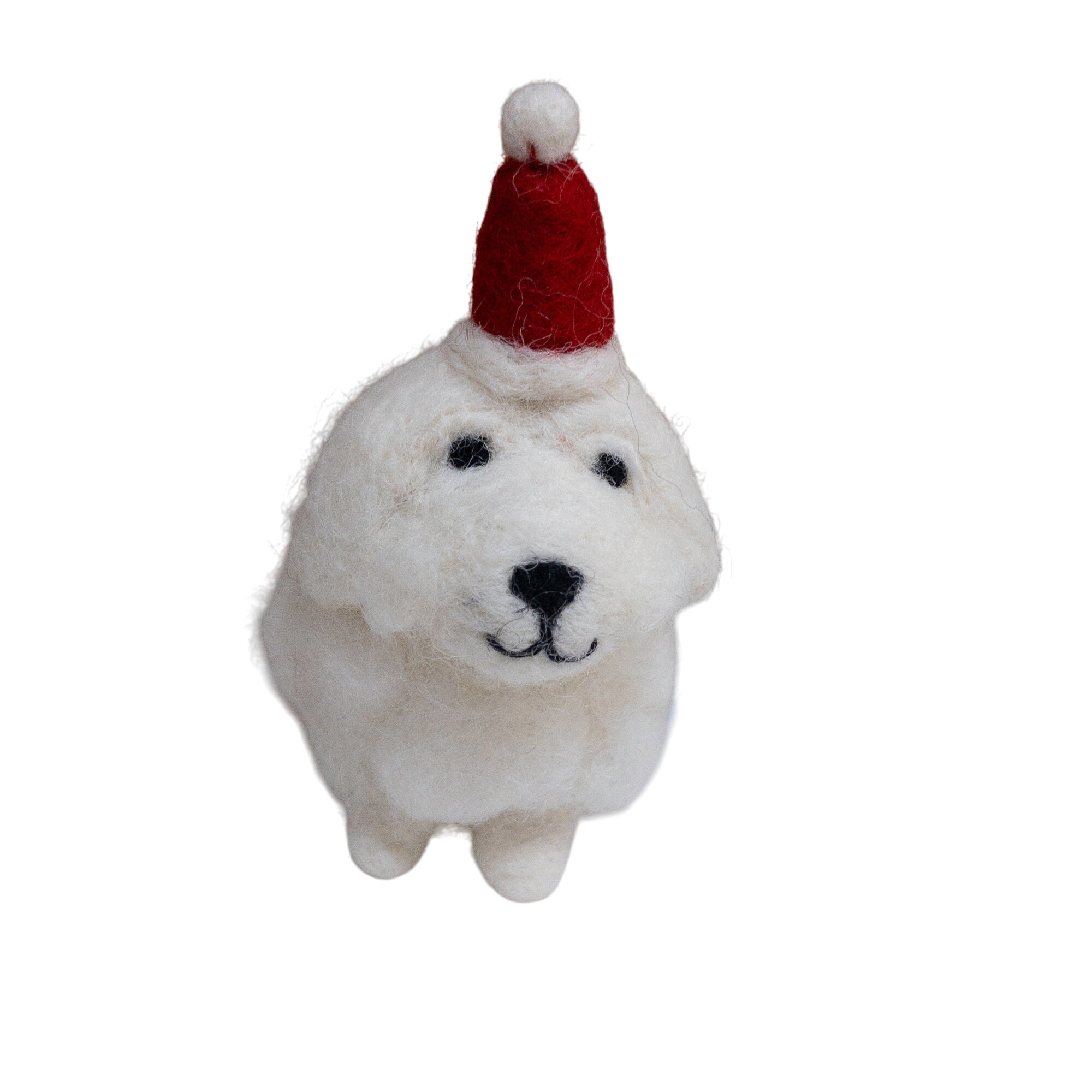 Felt Ornament - White Maltese Dog