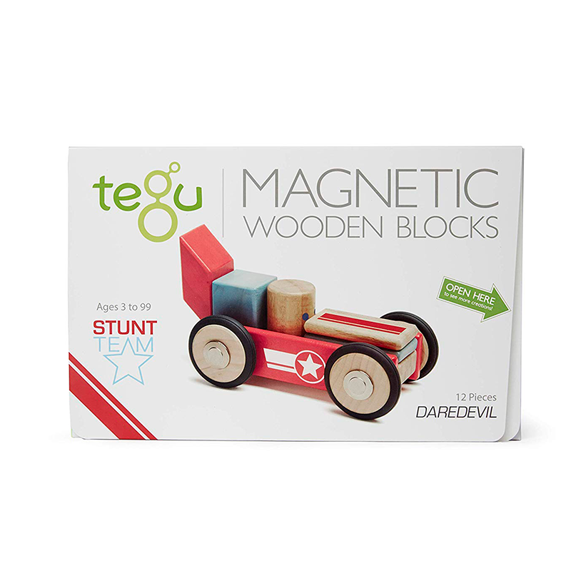 Daredevil <br>magnetic Wooden Blocks <br>stunt Team, 12 Pieces