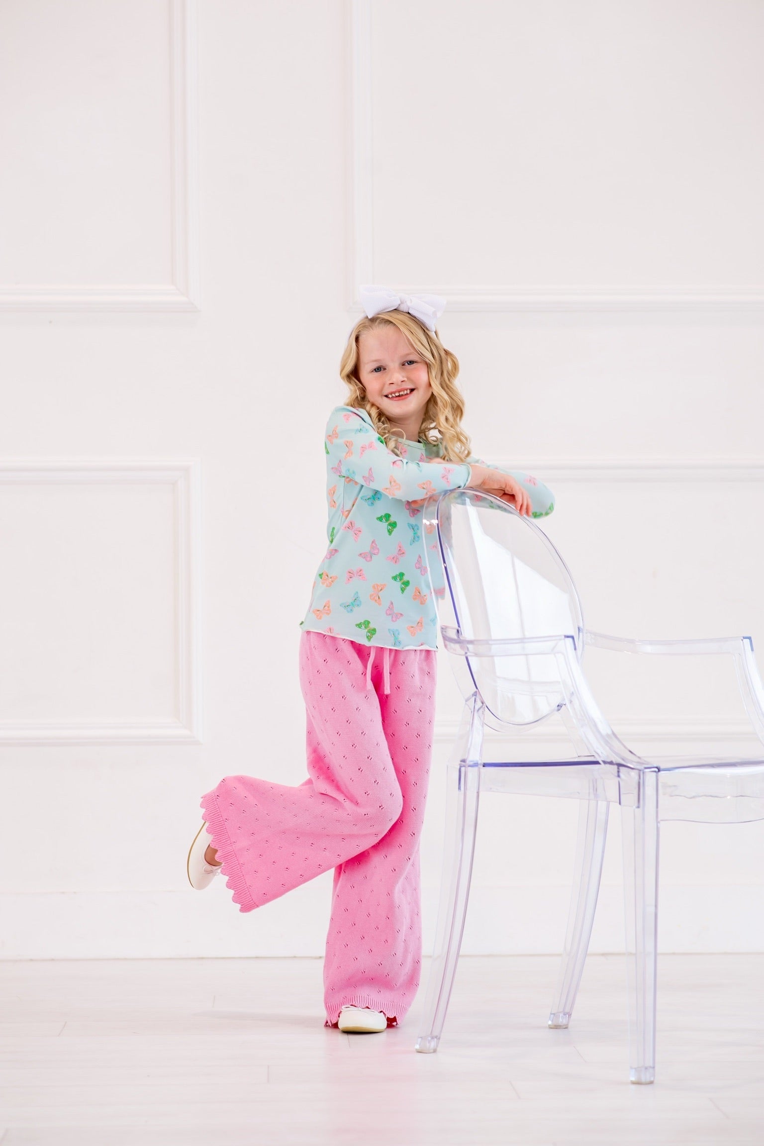 Knit Wide Leg Pant ~ Berry