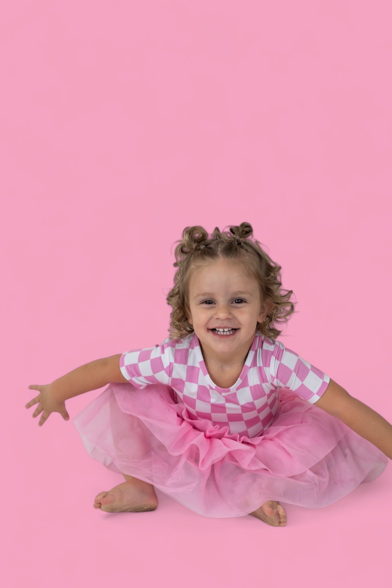 Bubblegum Checkers Dream Tutu Dress