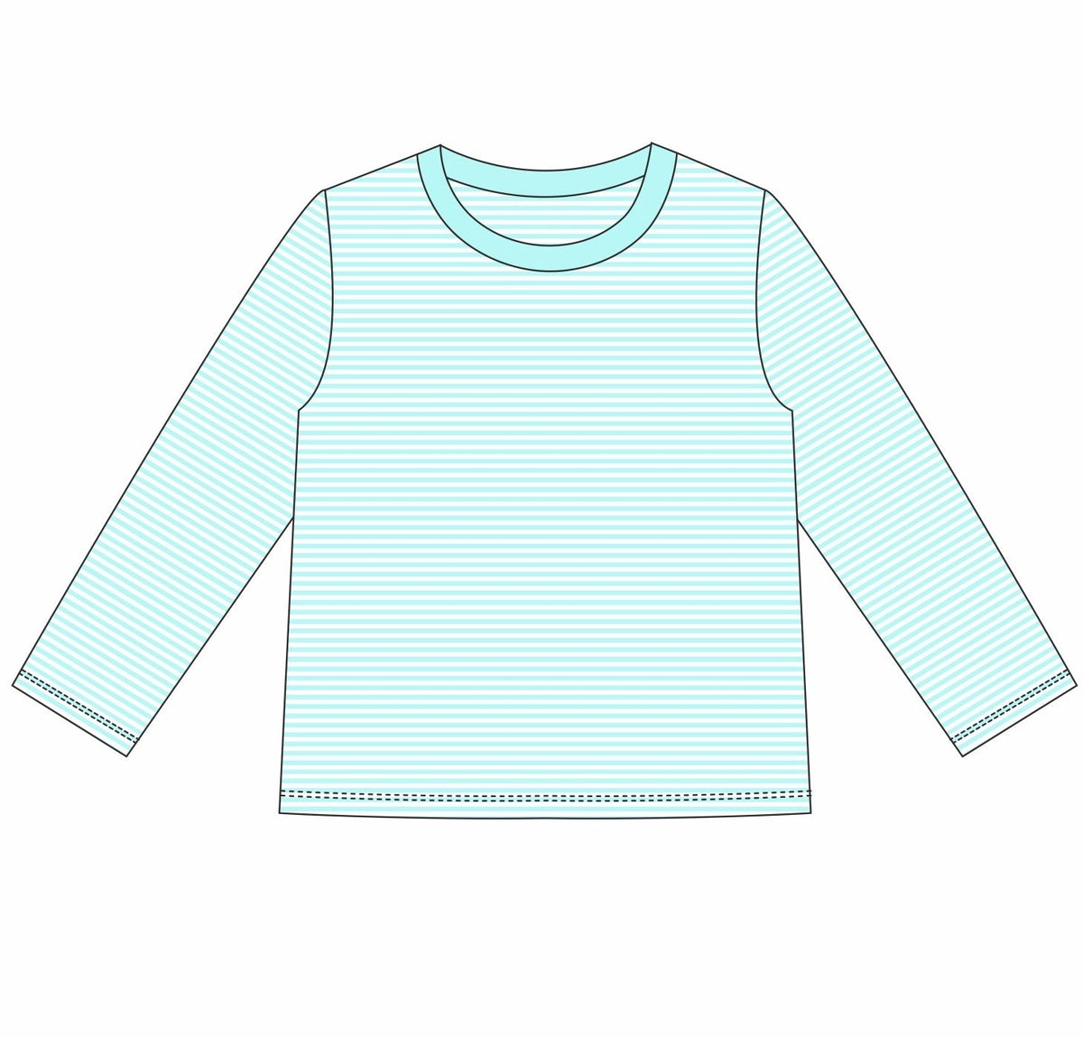 Knit Stripe Long Sleeve Shirt - Pastel Colors